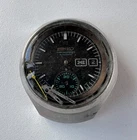 SEIKO 6139-7100 Automatic Chronograph Watch Vintage Mens HELMET Black Dial 21 J