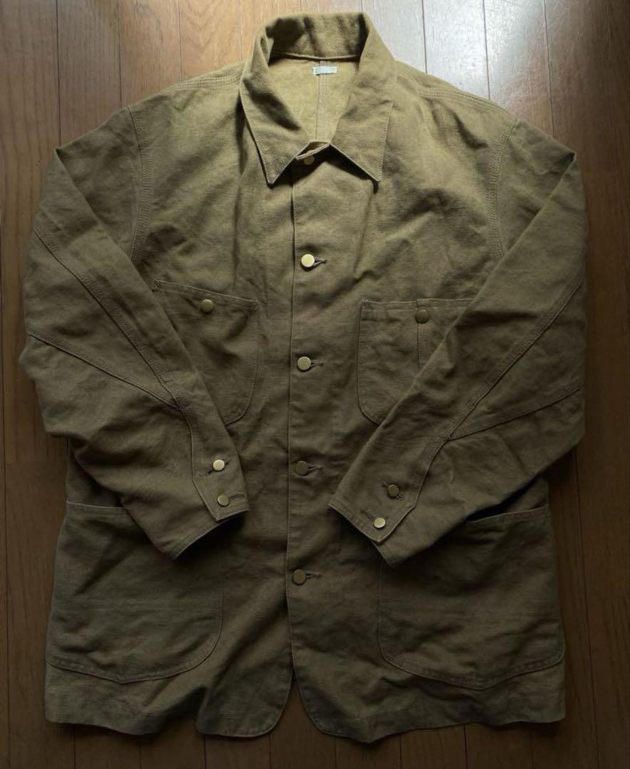 A.Presse Linen Coverall Jacket Men Size 1 Heavy Linen Canvas