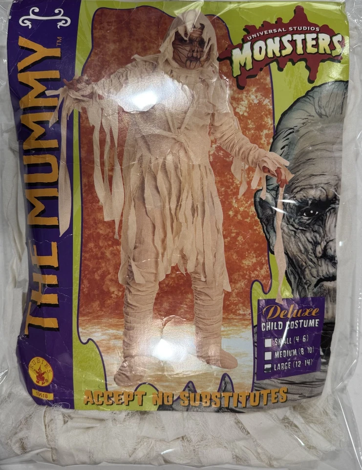 MONSTRUOS UNIVERSALES La Momia Disfraz Completo Niño Talla Grande (12-14) TOTALMENTE NUEVO Foto 2 de 4