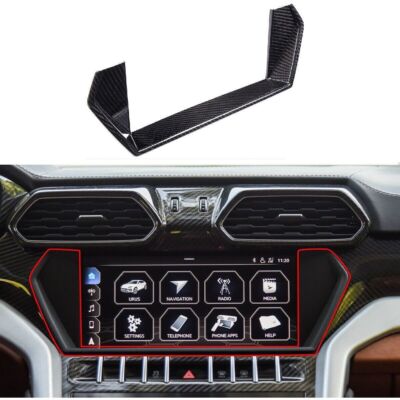 Carbon Fiber Central Control GPS Navigation Frame Trim For Lamborghini URUS 18+