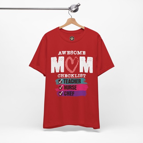 Custom Awesome Mom Checklist Mother's Day Tshirt New Mom Gift Idea Mom to Be - Picture 61 of 61