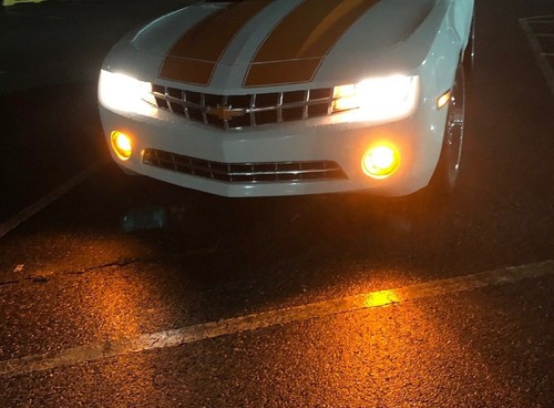 LED 80W H9 Orange Amber Two Bulbs Head Light High Beam Replacement Show Use - Picture 8 of 8