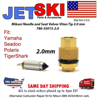 MIKUNI NEEDLE AND SEAT VALVE  SIZE 1.5,2.0, 2.3mm  VITON TIP SBN and SBNI
