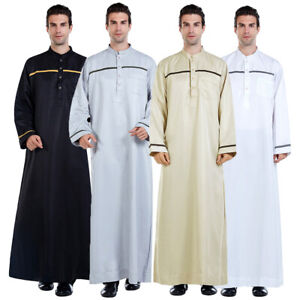 Men's Jubba Dishdasha Thawb Thoub Muslim Islamic Abaya Full Length Kaftan Robe Men's Jubba Dishdasha Thawb Thoub Muslim Islamic Abaya Full Length Kaftan Robe