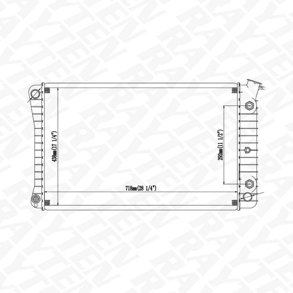 Radiador para OLDSMOBILE DELTA 88 ROYALE V6 3,8 L; 1988-1990 Foto 2 de 4