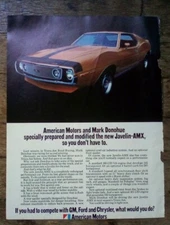 1972 AMC Javelin - AMX  Print Ad