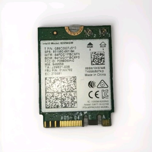 Intel 8265NGW Dual-Band Wireless-AC Wifi / Bluetooth Karte Laptop WLAN Card