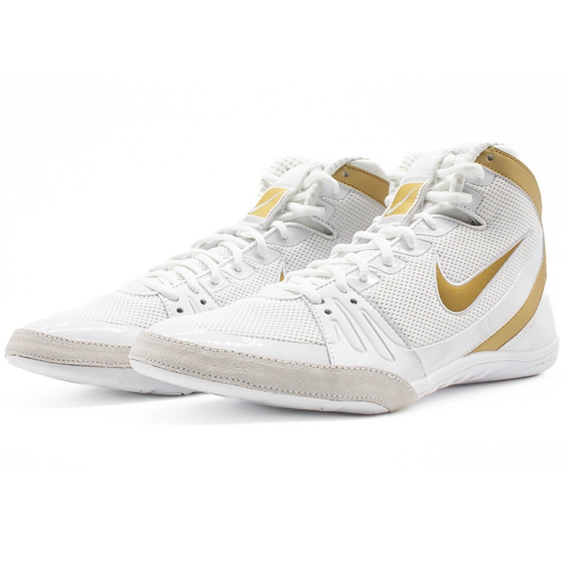 Mens size 8.5-Nike Freek White Metallic Gold Grey Wrestling Shoe 316403-100 nby Nike Freek White Metallic Gold Grey Wrestling Shoe 316403  main image 2