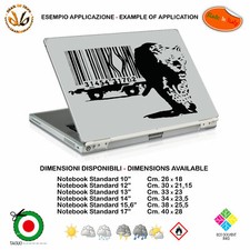 Notebook sticker ghepard bansky style sticker cheetah bar code pvc cropped black