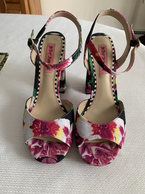 betsey johnson floral sandals