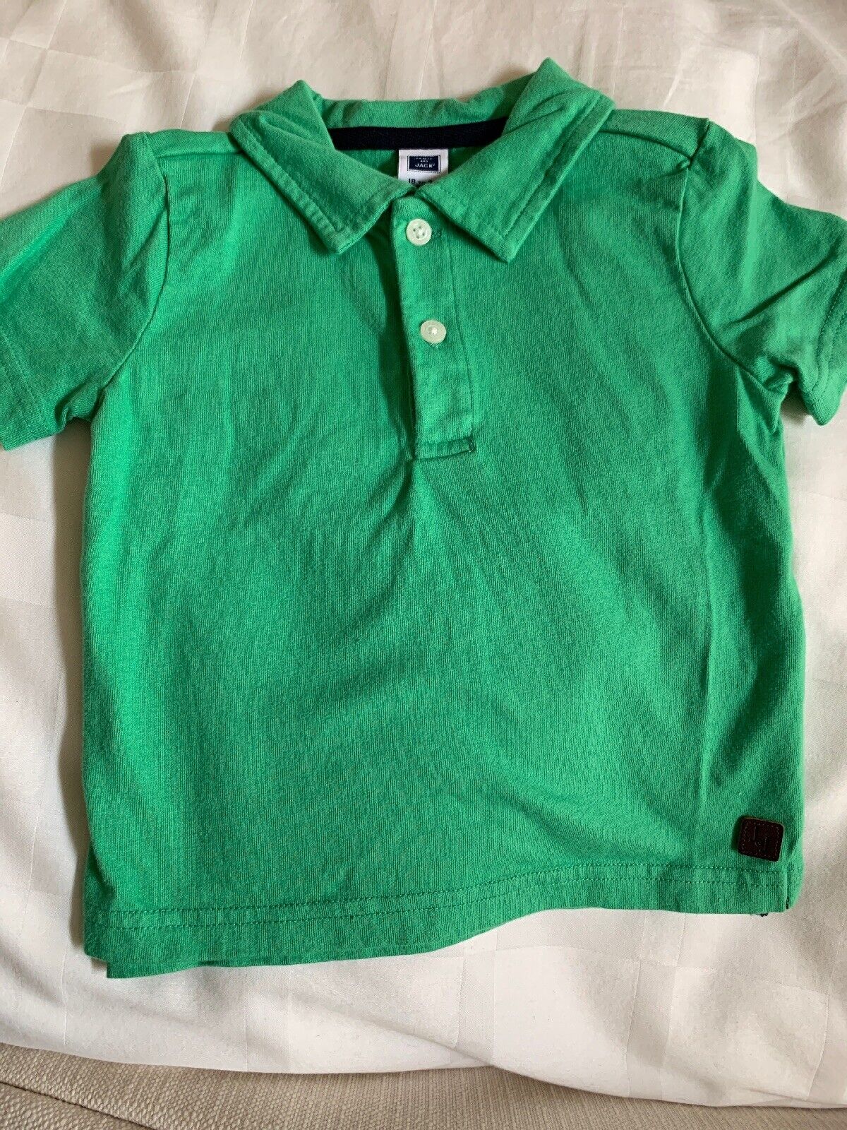 Boys JANIE trust JACK Max 42% OFF SS Cotton Shirt Polo Green 18-24M