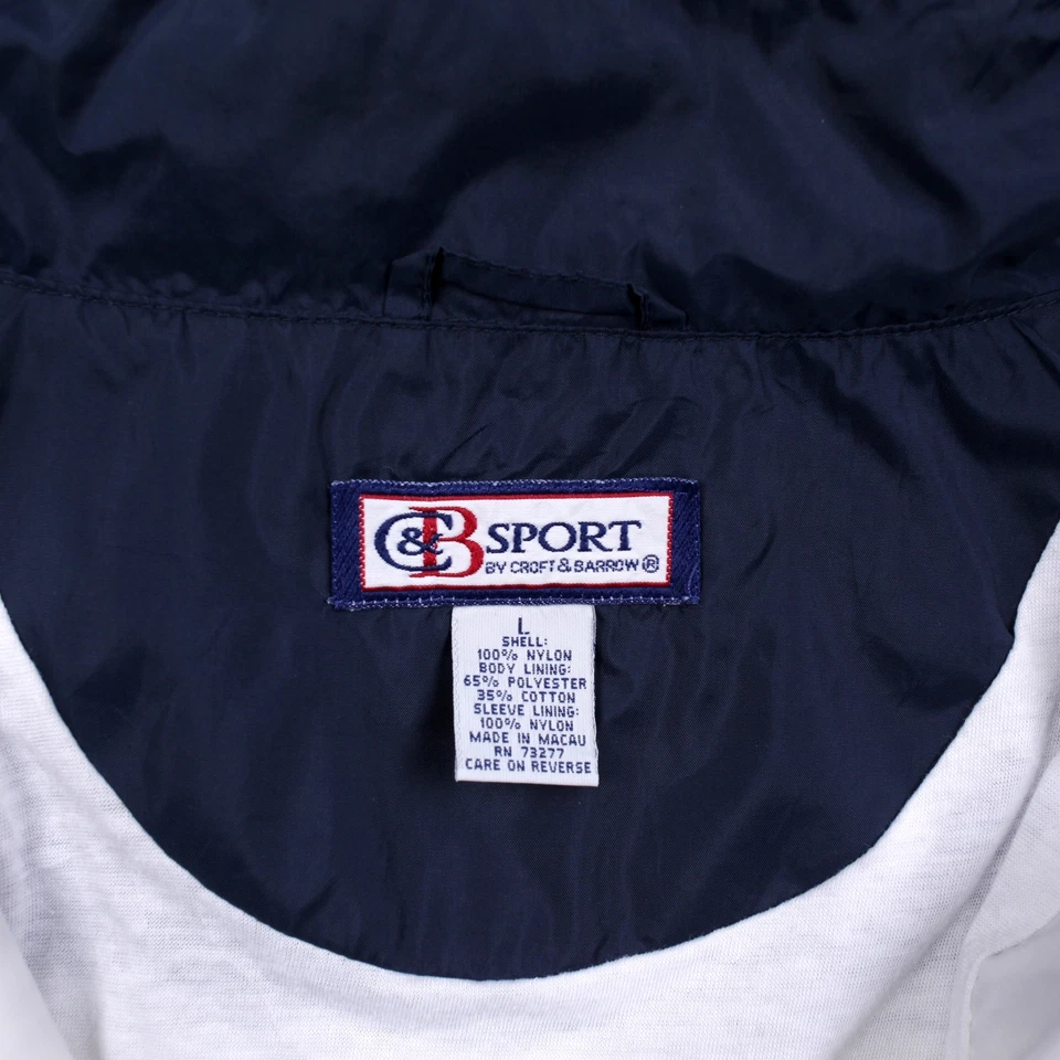 Chaqueta cortavientos vintage Croft and Barrow L años 90 azul Foto 3 de 4