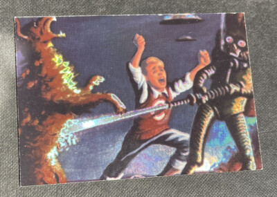 1994 Topps Mars Attacks Archives Matrix 1 of 4 Destroying A Dog