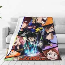 My Hero Academia Soft Warm Cozy Flannel Throw Blankets for Bed Chair Sofa Decor
