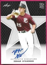 2020 Leaf Perfect Game National Baseball JOSHUA STEVENSON Black Autograph 26/50