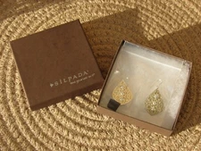 NEW SILPADA  W3072 STERLING SILVER BRASS CZ Accent RESPLENDENT Dangle Earrings