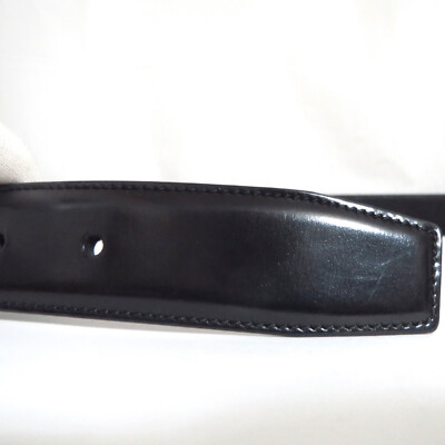 Salvatore Ferragamo Vintage Black Leather Belt · Only One Available Salvatore Ferragamo, Gancini, 80s Vintage Black Leather  main image 3