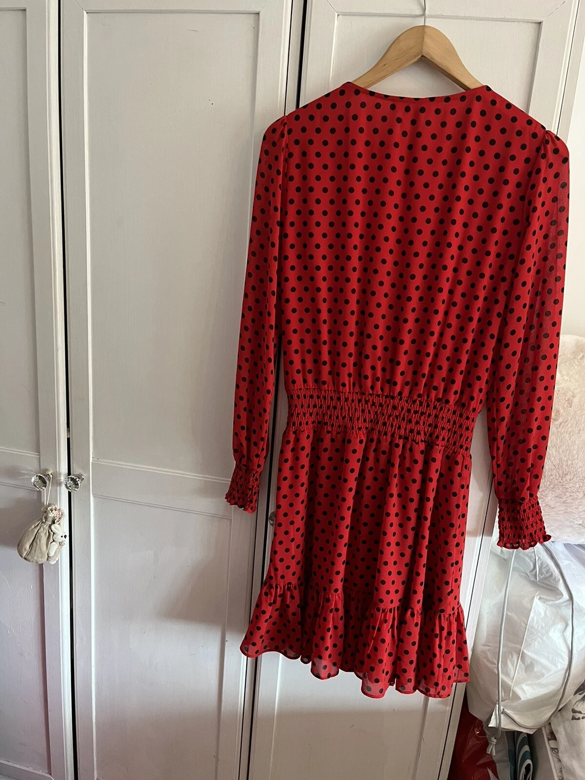 Abito Michael Kors taglia media rosso e con pois neri abito donna