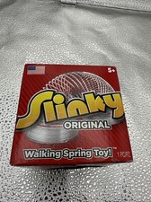 Original Slinky Silver Metal Spring Toy Made in USA, New In Box SEALED