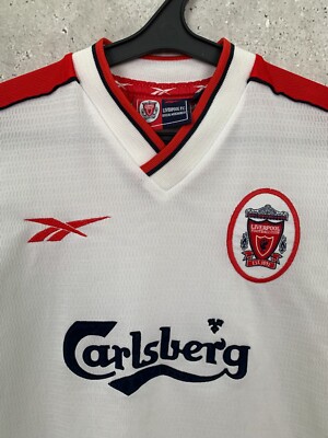 LIVERPOOL 1998 2000 AWAY FOOTBALL SHIRT #10 OWEN REEBOK 13-14