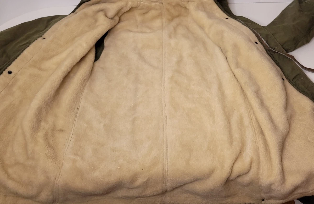 Vintage USAF Overcoat Parka type Pile Liner US Air Force Korea