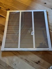 New Hart Cooley Steel Return Air Grille HVAC Duct Cover Grill White - 18" x 18"