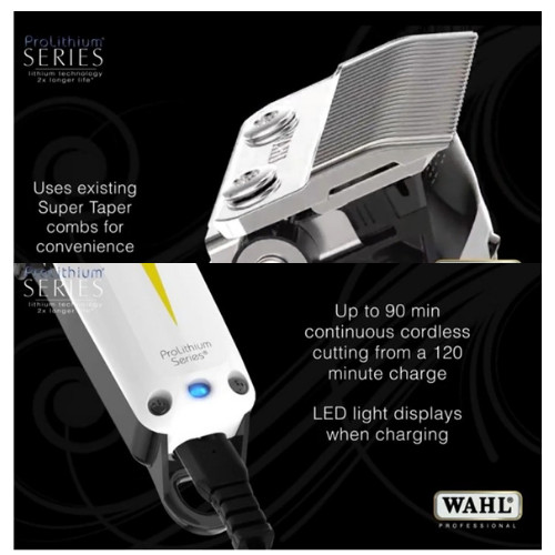 WAHL Profesional Clipper Cordless Super Taper ProLithium Series Precision #8591