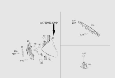 Mercedes-Benz Heckleuchte links A1769062300 A-klasse W176 