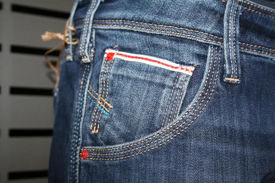 Jeans Mavi OLIVIA 10189-4192 STRETCH DNM Borde Blanco Piedra Azul Nuevo Foto 3 de 4