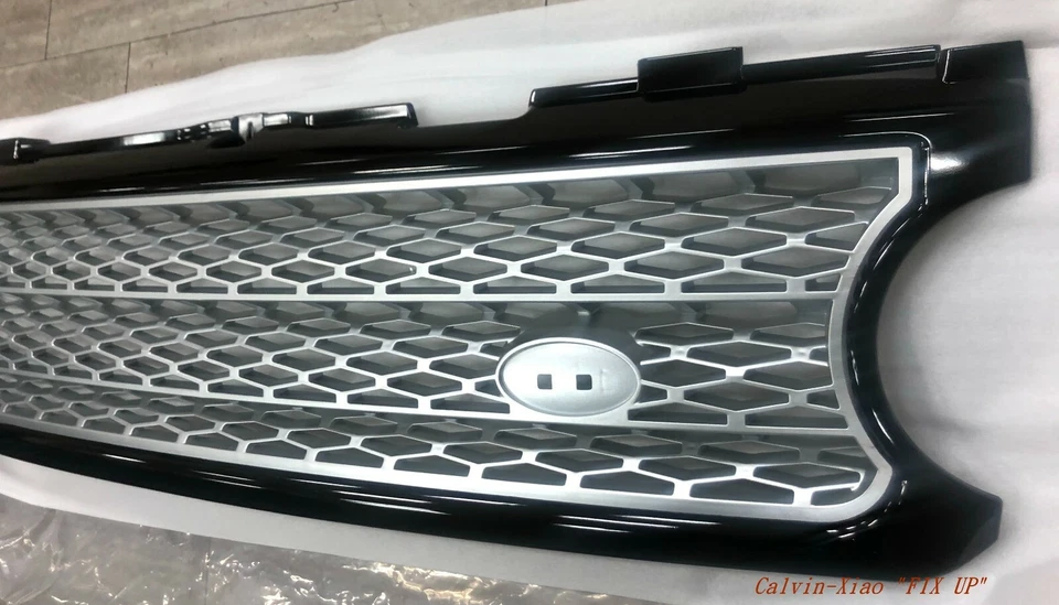 CON PARRILLA NEGRA BRILLANTE Y PLATEADA PARA RANGE ROVER L322 MODELO SOBREALIMENTADO 2006-2009 Foto 3 de 3