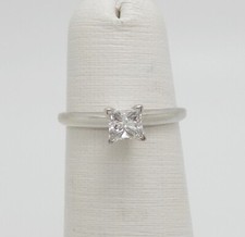 1/3CT Natural Diamond Solitaire Engagement Wedding Bridal Ring 14K White Gold