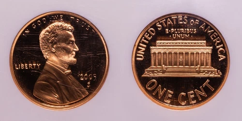 2005 S Lincoln Memorial Cent, NGC Graded PF69RD Ultra Cameo