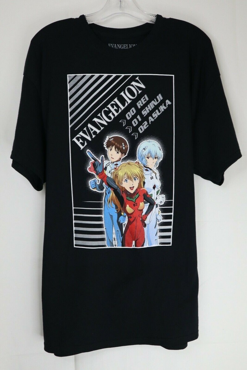 NEON GENESIS EVANGELION Tシャツ XL Neon Genesis Evangelion Rei Ayanami anime T-shirt US size L white