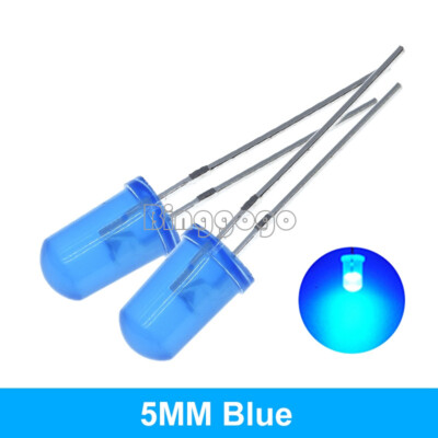 100Pcs LED 5MM BLUE COLOR BLUE LIGHT Super Bright NEW