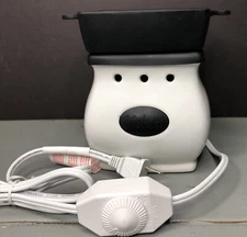 Scentsy Velata Velata Fondue Warmer Blk/White Base And Tray Only Works Great! VG