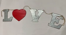 Metal Letter LOVE Sign, 41 Inches Wide