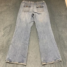 Venezia Jeans Womens 14 32x31 Blue Denim Stretch Medium Wash Mid Rise Straight