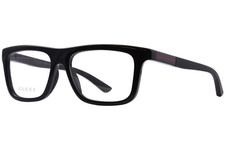 Gucci GG1737O 001 Eyeglasses Frame Men's Black Full Rim Square Shape 54mm