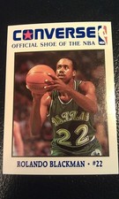 Rolando Blackman Dallas Mavericks CONVERSE #22 1989 RARE ODDBALL 