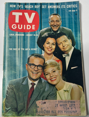 1962 TV Guide August 18 - i've got a Secret; Ozzie Nelson; Esther Ralston