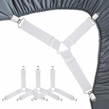 Bed Sheet Fasteners, Adjustable Mattress Suspenders, Mattress Cover Straps, ...