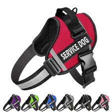 Dog Harness,No-Pull Service Dog Harness with Handle Adjustable Outdoor Pet Do...