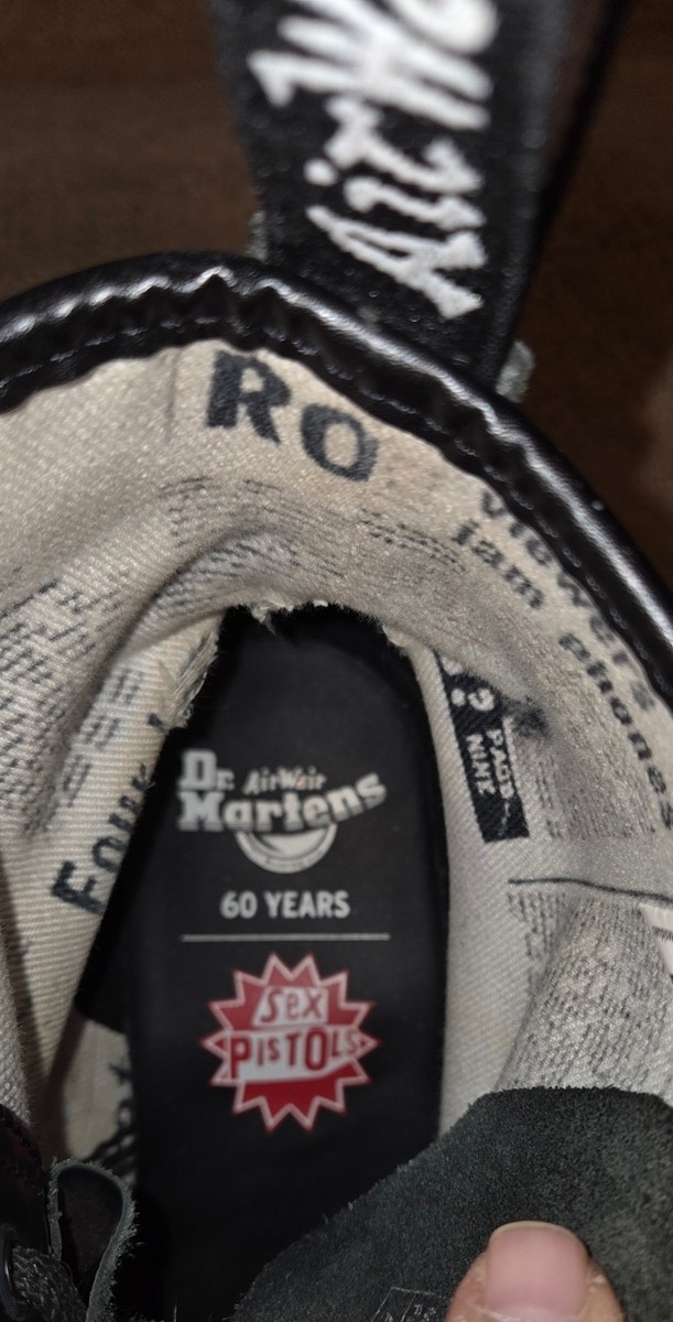 Dr Martens X Sex Pistols 60 Years God Save the Queen Anarchy Black