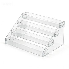 Acrylic Display Stand,12 inch 4 Tier Clear Display Shelf,Perfume organizer St...