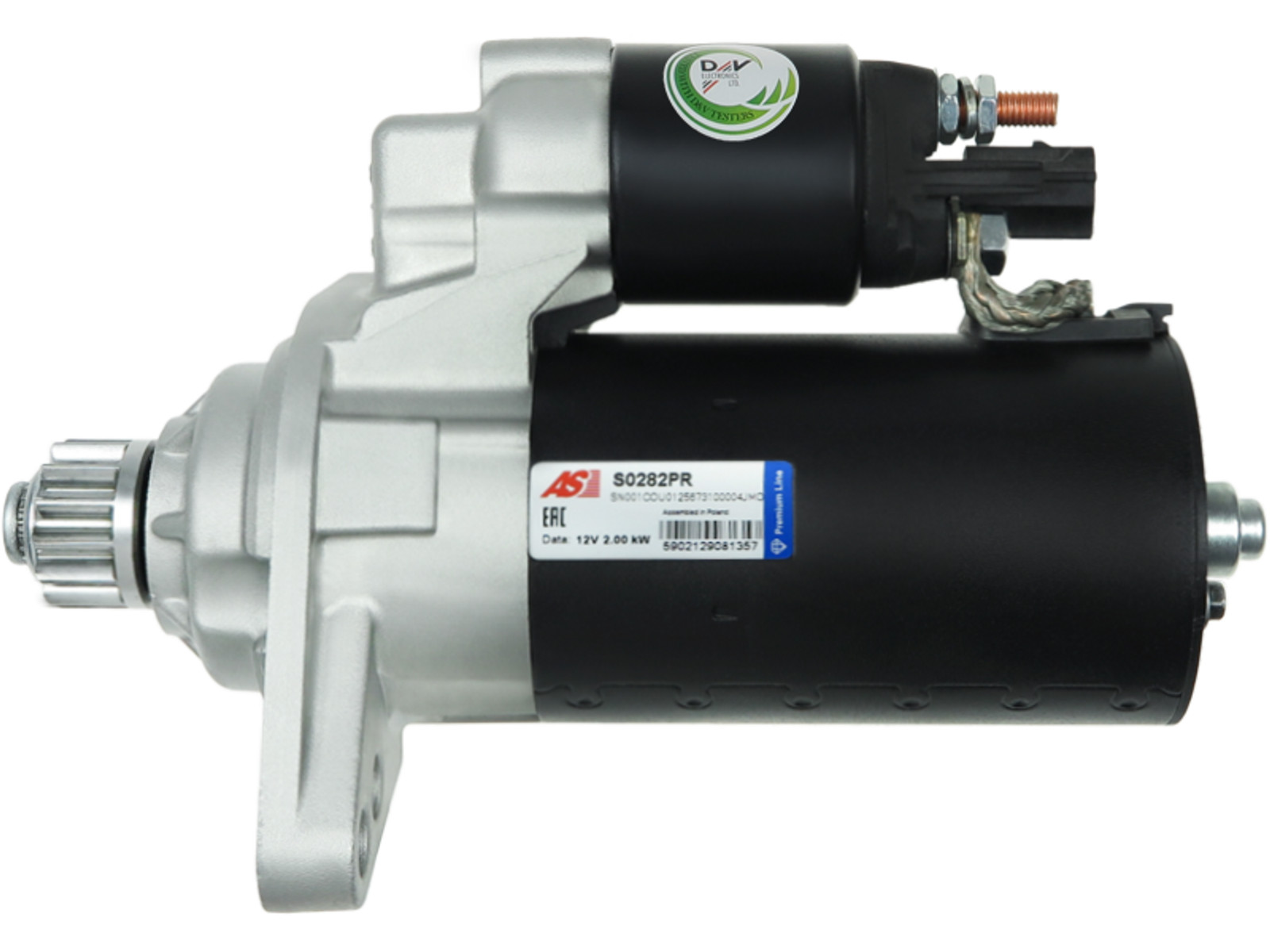 Remanufactured Starter Motor 12V 2.0kW 13T for AUDI A3 2009-20 OE 02Z911021C