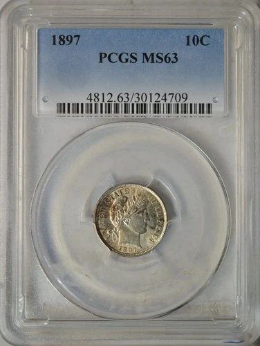 1897-P Barber Dime — photo from the most recent tracked eBay sale