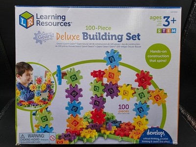 Learning Resources Gears! Gears! Gears! 100-Piece Deluxe Building Set STEM Ages