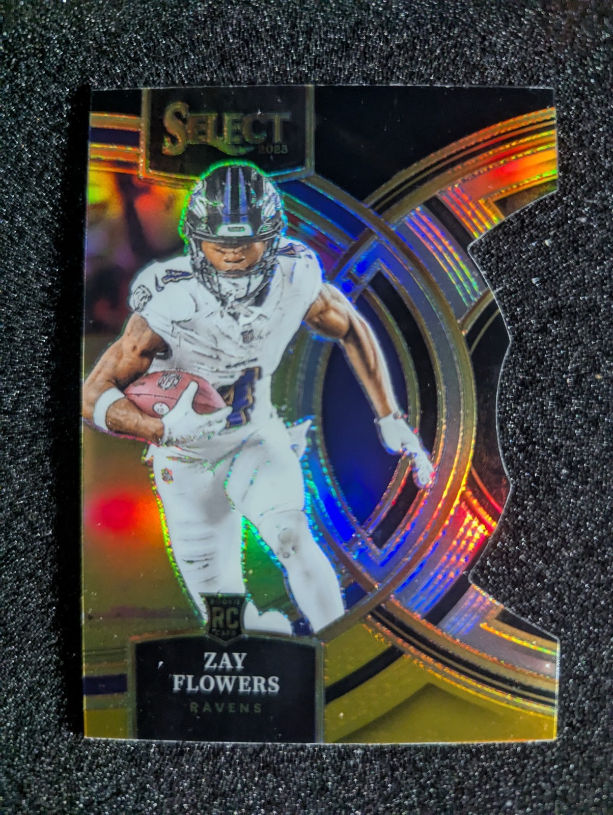 2023 Panini Select - Premier Level Zay Flowers #157 Silver Prizm Die-Cut (RC)