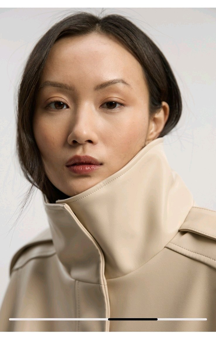 Karen Millen Faux Leather Relaxed Cocoon Jackets Sold Out Viral Size 12 image 2