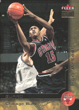 2000-01 Fleer Premier - #8 Ron Artest Metta World Peace Bulls